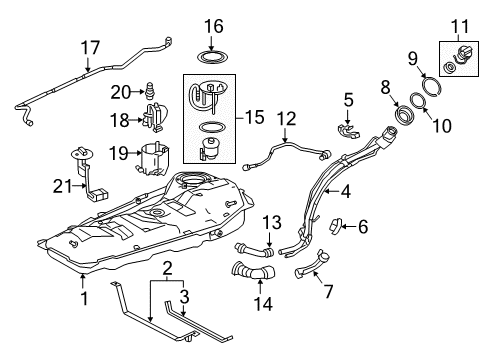 Tube Sub-Assembly, Fuel Tank Main Diagram for 77209-78030
