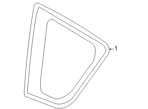 2010 Toyota RAV4 Quarter Panel - Glass & Hardware Diagram