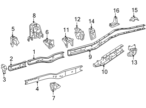 2012 Toyota Tacoma Frame & Components Diagram 4 - Thumbnail