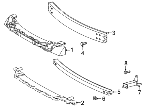 2023 Toyota Highlander Bumper & Components - Front Diagram 3 - Thumbnail