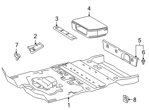 2004 Toyota Sienna Interior Trim - Rear Body Diagram