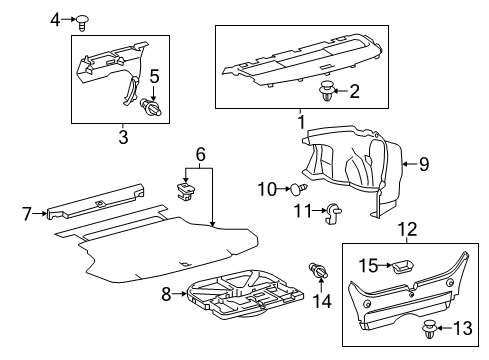 2016 Toyota Camry Interior Trim - Rear Body Diagram