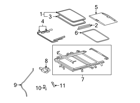 2009 Toyota Highlander Sunroof Diagram