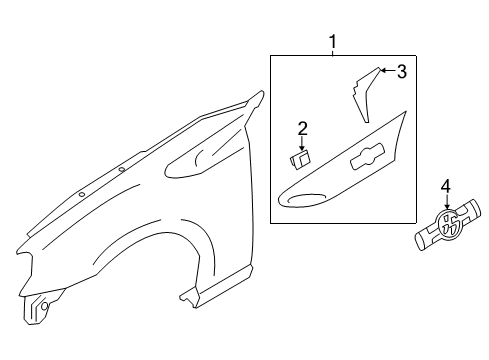 2016 Scion FR-S Exterior Trim - Fender Diagram