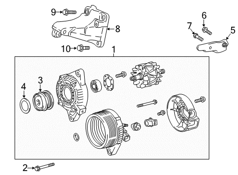 2018 Toyota C-HR Pulley Diagram for 27415-0T060