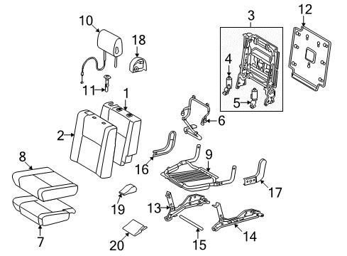 2010 Toyota Sequoia Third Row Seats Diagram 3 - Thumbnail