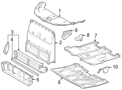 Cover, Front Compartment Side, Driver Side Diagram for 51474-42010