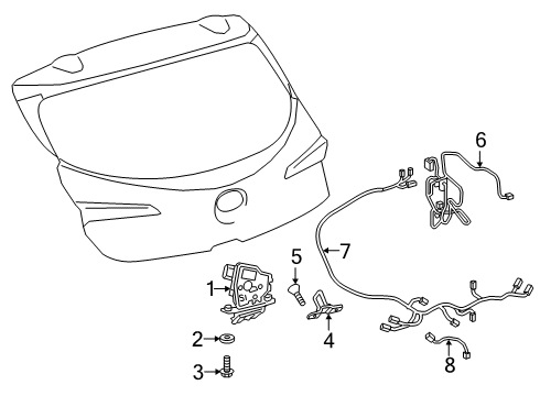 2022 Toyota Corolla Lift Gate Diagram