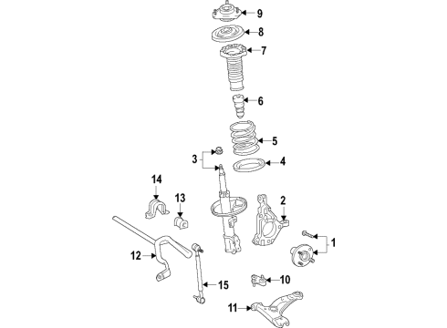 2022 Toyota Avalon Front Suspension, Control Arm, Ride Control, Stabilizer Bar Diagram 1 - Thumbnail