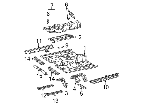 Pan, Front Floor Diagram for 58111-33900