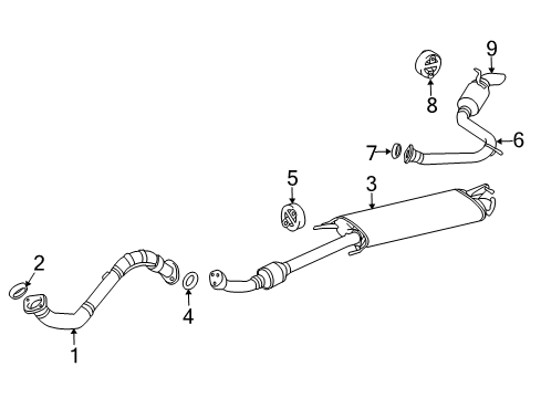 2012 Toyota RAV4 Exhaust Components Diagram 1 - Thumbnail