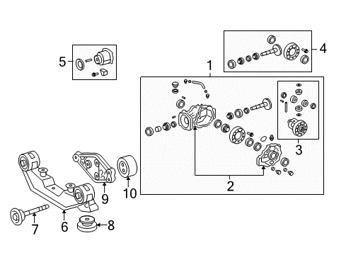 2012 Toyota Matrix Axle & Differential - Rear Diagram