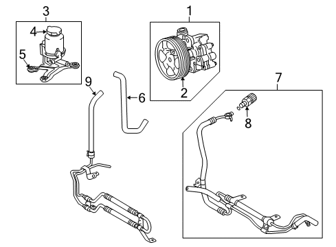 2020 Toyota Sequoia P/S Pump & Hoses, Steering Gear & Linkage Diagram 2 - Thumbnail