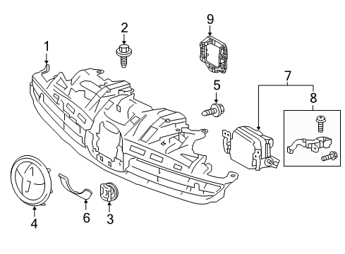 2021 Toyota Prius AWD-e Sonar System Diagram