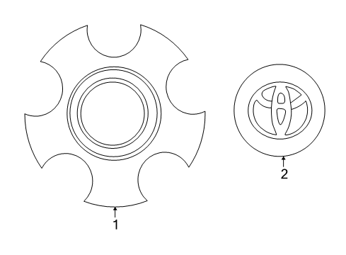 2004 Toyota RAV4 Wheel Covers & Trim Diagram