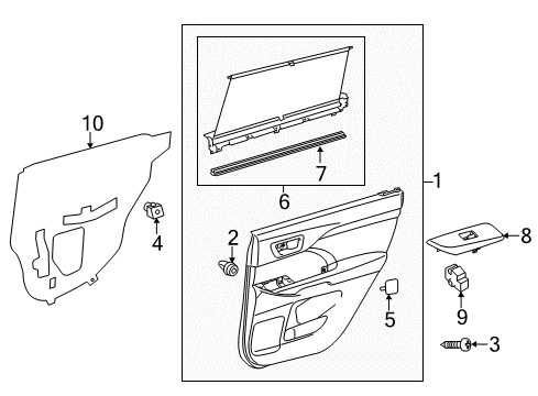 2014 Toyota Highlander Front Door Diagram 4 - Thumbnail