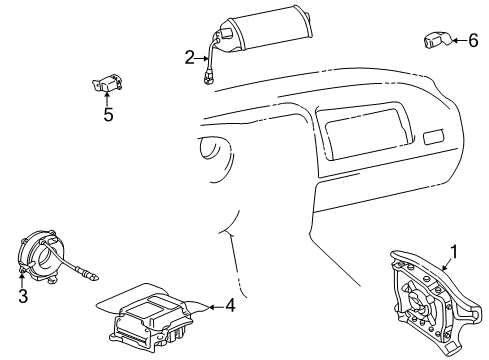 2000 Toyota RAV4 Air Bag Components Diagram