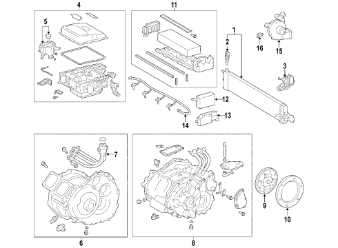 2002 Toyota Prius Hybrid Components, Battery, Blower Motor Diagram