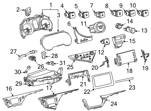 2022 Toyota Camry Control Module, Passenger Side Diagram for 89908-33040