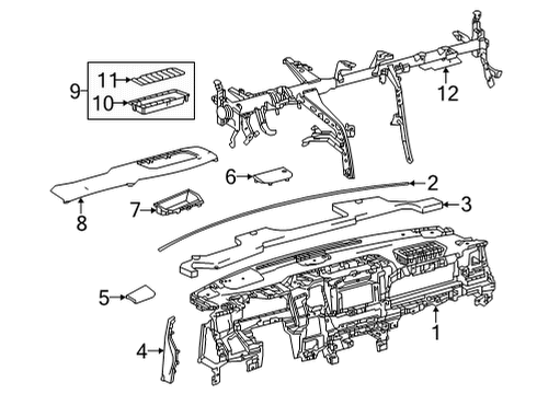 2024 Toyota Tundra Cluster & Switches, Instrument Panel Diagram 4 - Thumbnail