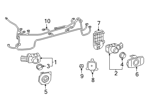2020 Toyota Avalon Electrical Components - Rear Bumper Diagram