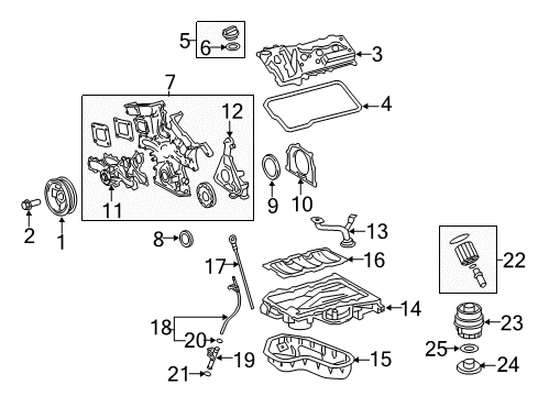 2017 Toyota Camry Engine Parts & Mounts, Timing, Lubrication System Diagram 3 - Thumbnail
