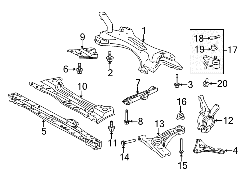 2012 Scion tC Knuckle, Driver Side Diagram for 43212-0R020