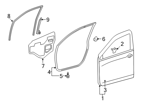 2010 Toyota RAV4 Front Door Diagram
