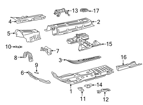 2022 Toyota RAV4 Prime Floor & Rails Diagram 1 - Thumbnail