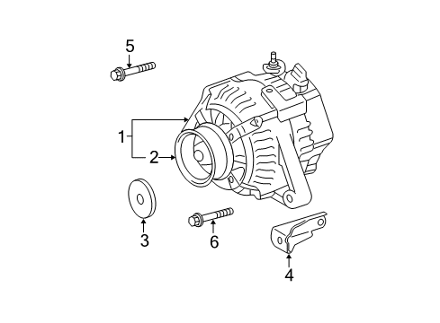 Cap, Alternator Pulley Diagram for 27416-0W010