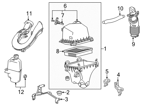 Bracket, Air Cleaner Diagram for 17119-36030