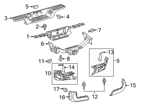 2022 Toyota Tacoma Bumper & Components - Rear Diagram