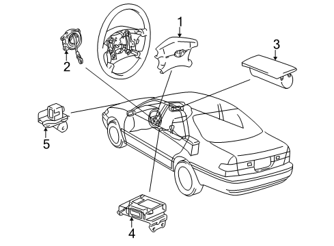 1997 Toyota Camry Air Bag Components Diagram