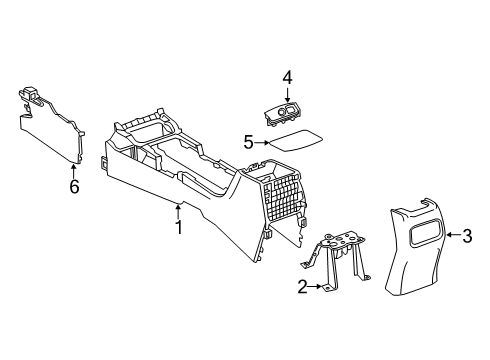 2023 Toyota Corolla Console Base, Center Diagram for 58810-02020-C0