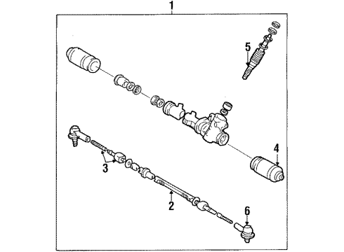 1987 Toyota Corolla Steering Column & Wheel, Steering Gear & Linkage Diagram 8 - Thumbnail