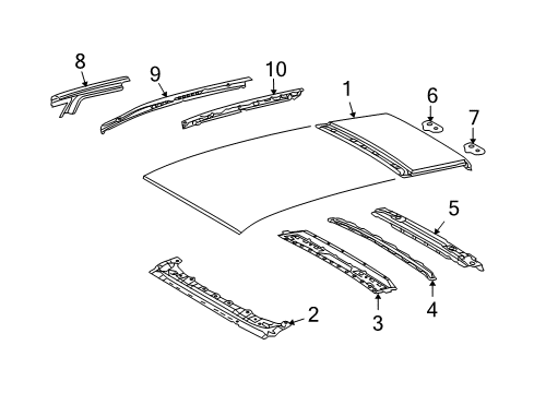 2014 Toyota Venza Roof & Components Diagram 1 - Thumbnail