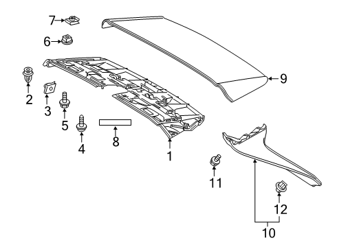 2022 Toyota RAV4 Prime Rear Spoiler Diagram 2 - Thumbnail