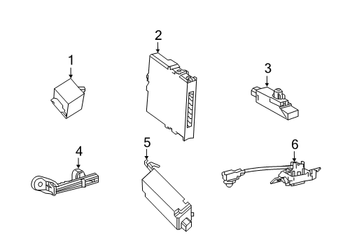 2020 Toyota Avalon Keyless Entry Components Diagram