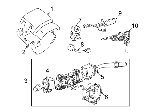 2003 Toyota Tacoma Cruise Switch Diagram for 84630-0C010