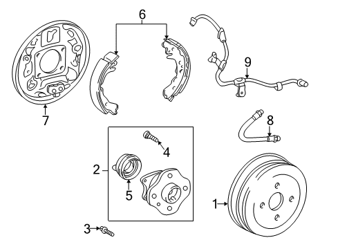 2004 Toyota Echo Rear Brakes Diagram