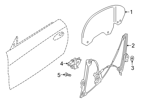 2024 Toyota GR Supra Glass - Door Diagram