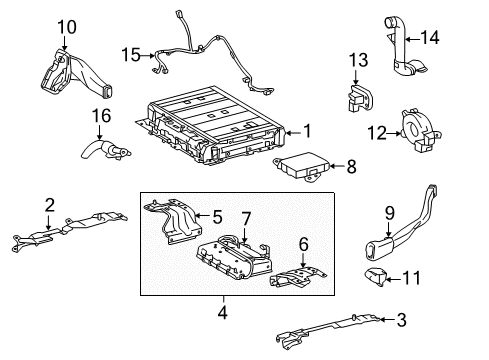 2012 Toyota Prius Plug-In Battery Diagram 2 - Thumbnail