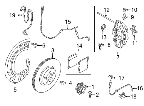 2024 Toyota GR Supra Front Brakes Diagram