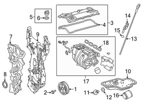 Cover Assembly, Timing Chain Diagram for 11310-25030
