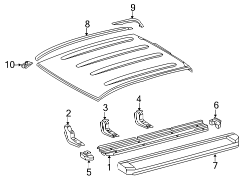 2018 Toyota Tundra Exterior Trim - Cab Diagram