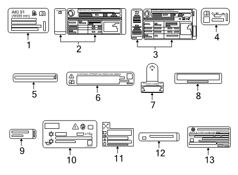 2024 Toyota GR Supra Information Labels Diagram