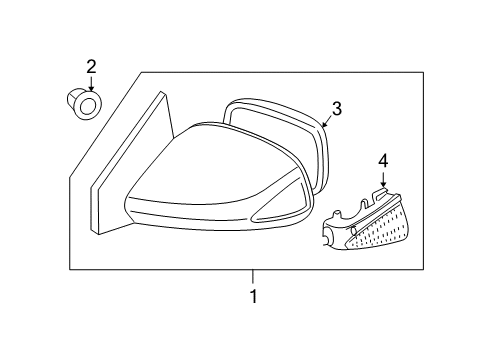 2009 Scion tC Outside Mirrors Diagram