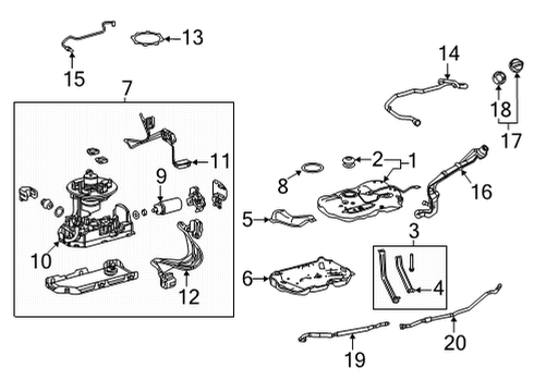 Plate Sub-Assembly, Fuel Suction Diagram for 77024-42150