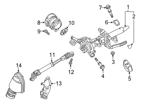 2022 Toyota Corolla Steering Column & Wheel, Steering Gear & Linkage Diagram 4 - Thumbnail