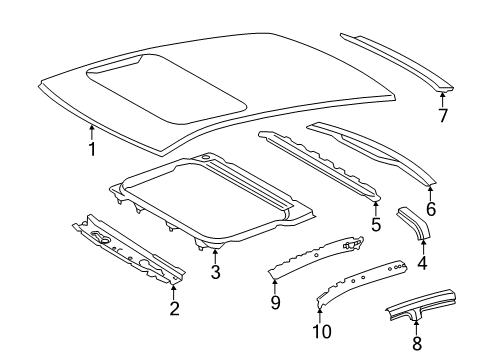 2014 Toyota Avalon Roof & Components Diagram 1 - Thumbnail